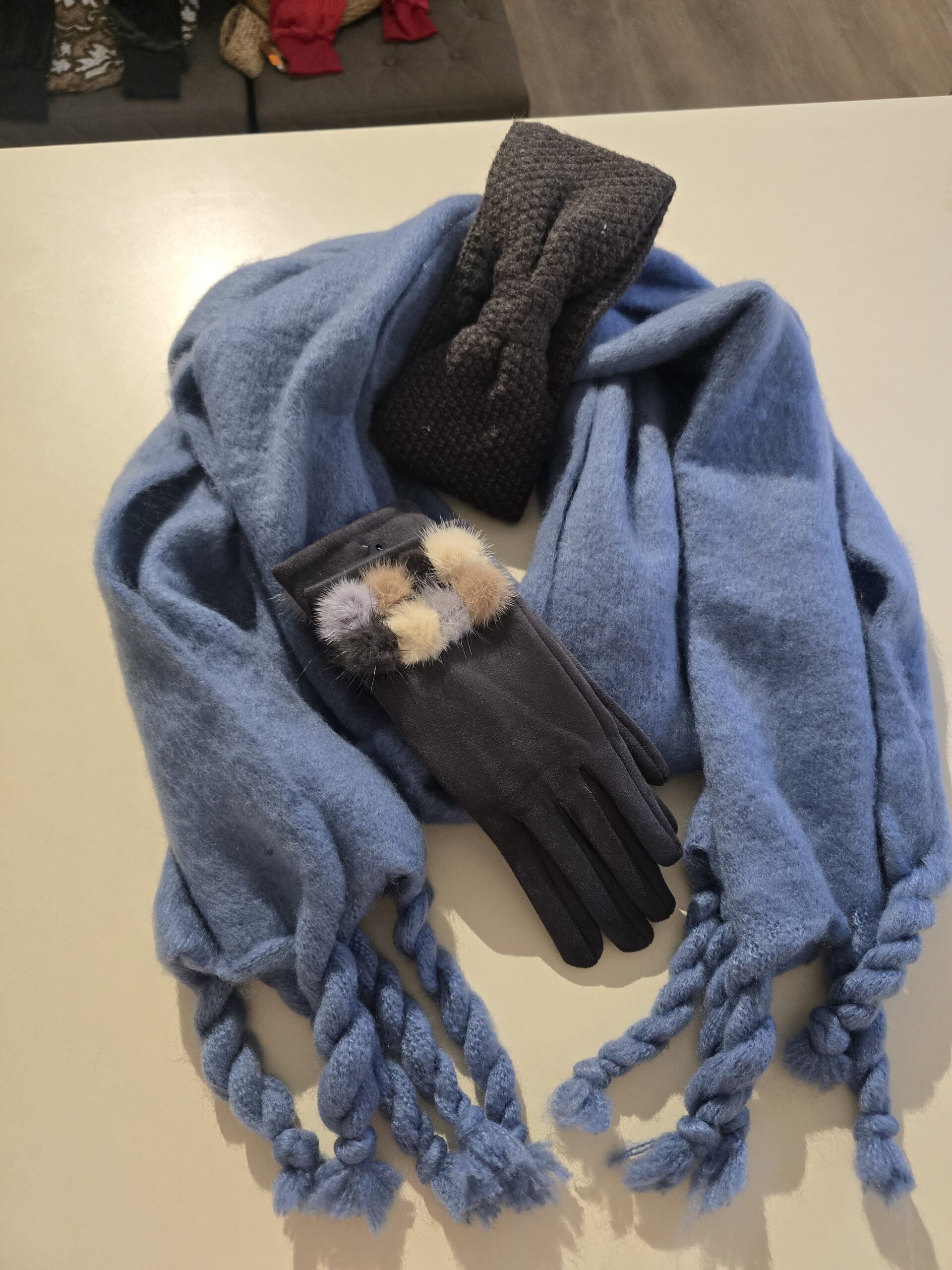 Set blauw grijs